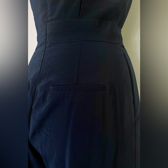 H&M - Navy Tie Jumpsuit - Picture 2 of 8